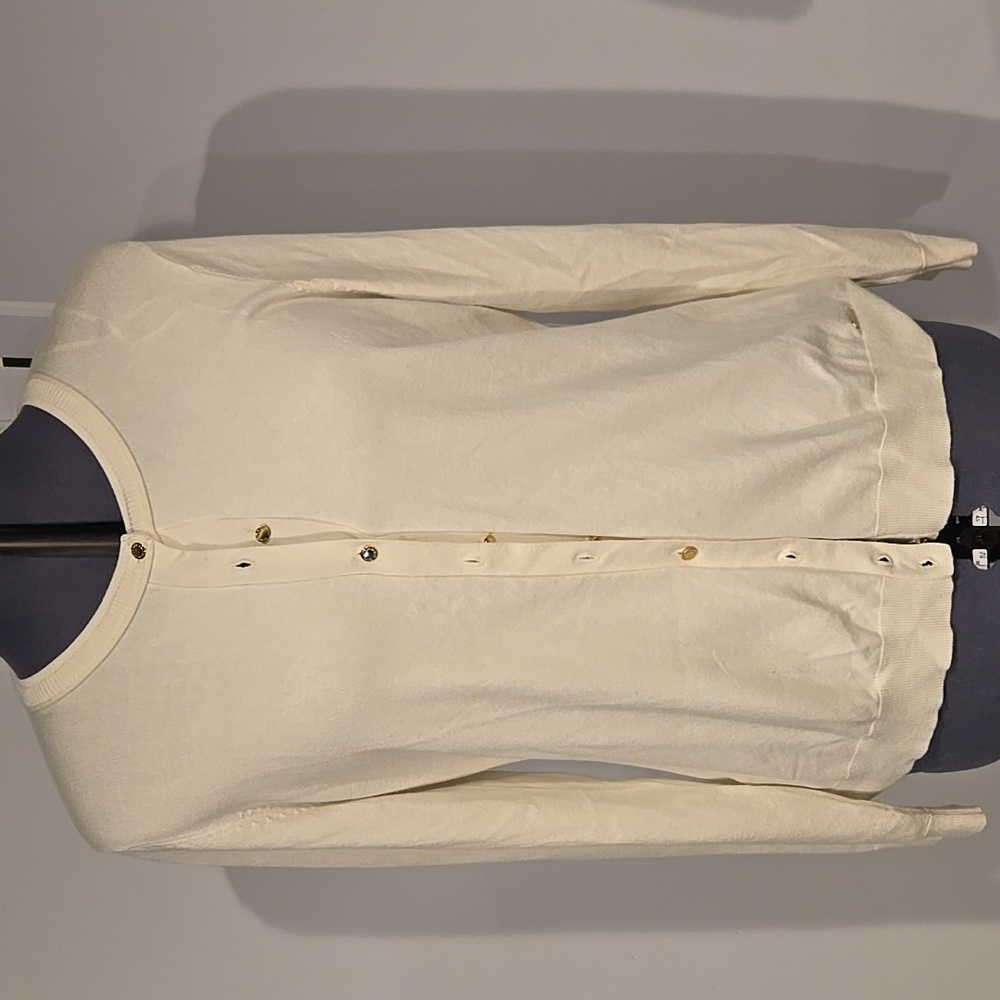 Calvin Klein Cream Cardigan Sweater